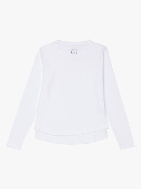 Luca & Lola Alfonsia Langärmliges T-Shirt 2er-Pack, Grey Melange/White JR-1007-047-BAS_4d.jpg